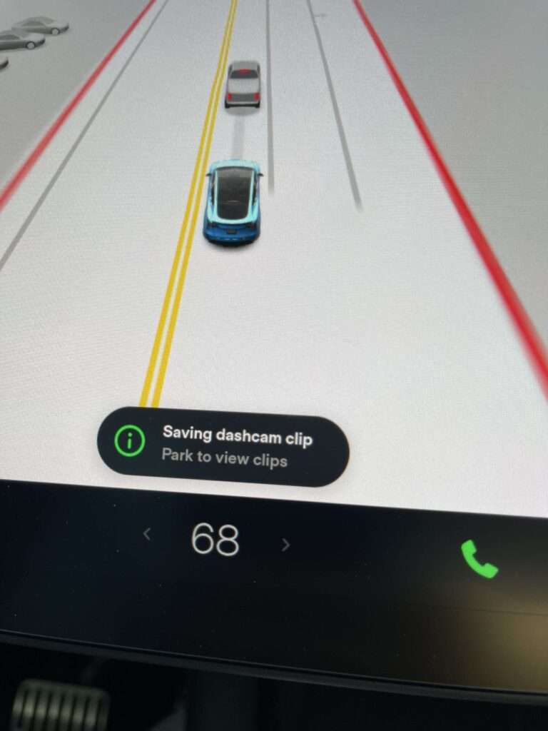 tesla dashcam footage saved